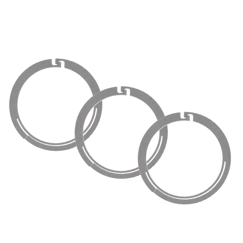 3pcs Titanium Round Carabiners Keychain Snap Hook Buckle Clip 18mm Silver