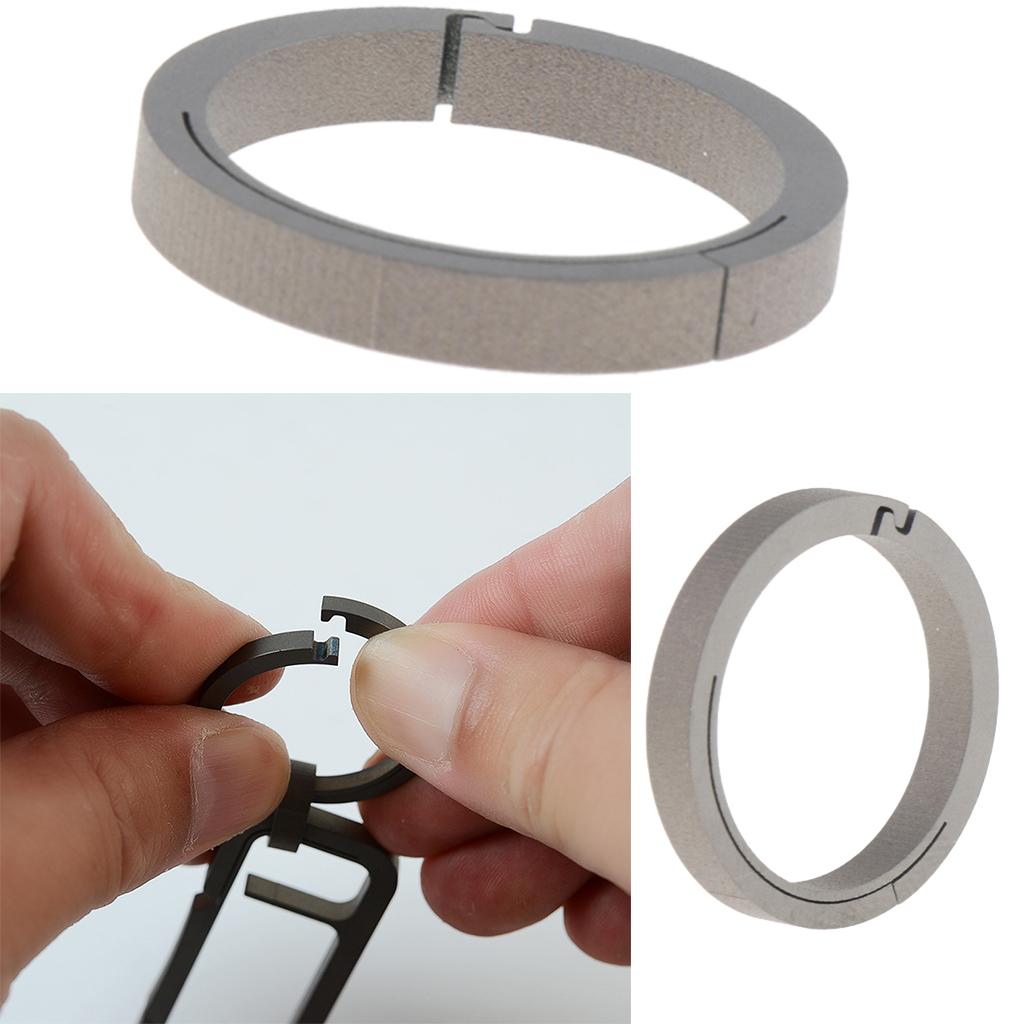 3pcs Titanium Round Carabiners Keychain Snap Hook Buckle Clip 22mm Silver