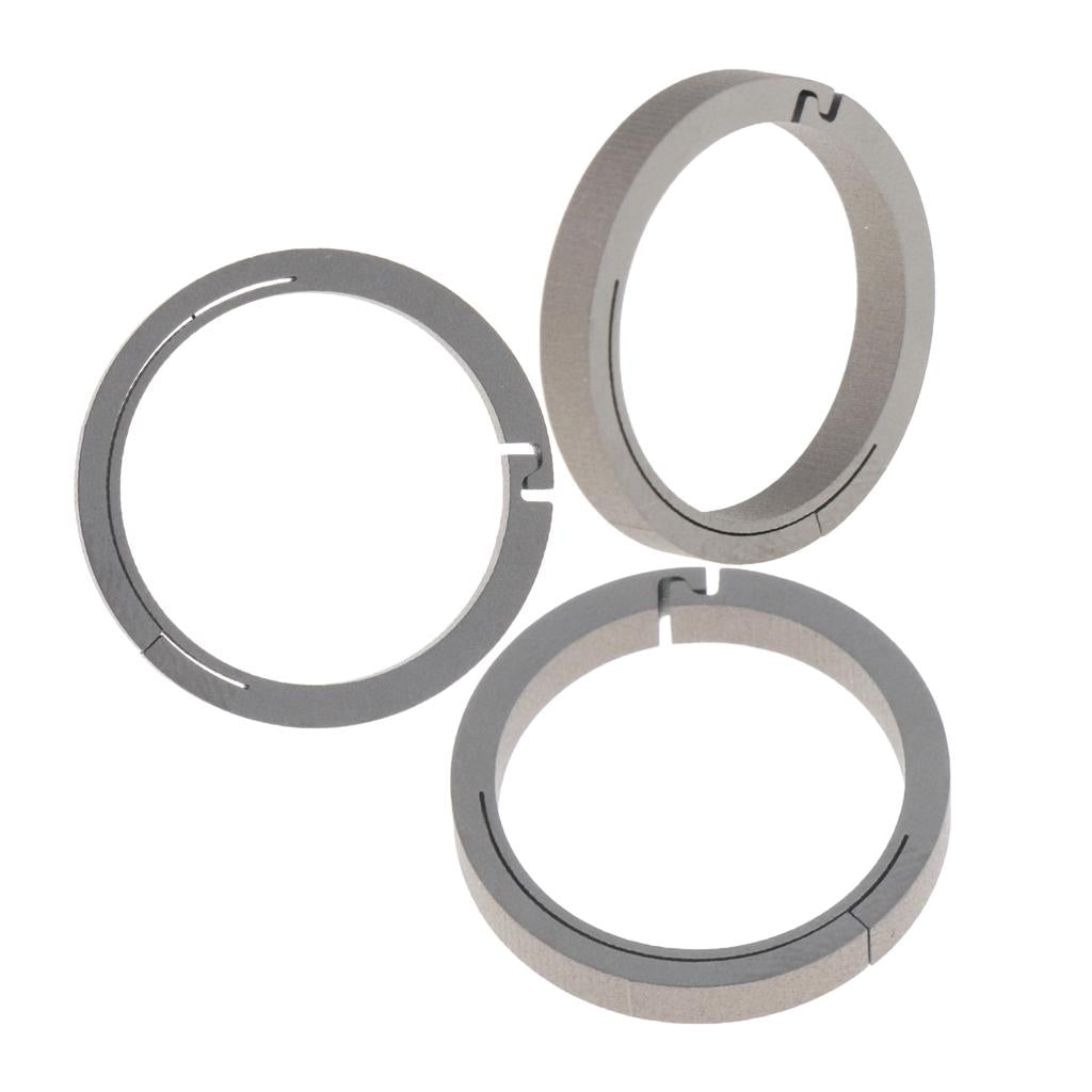 3pcs Titanium Round Carabiners Keychain Snap Hook Buckle Clip 22mm Silver