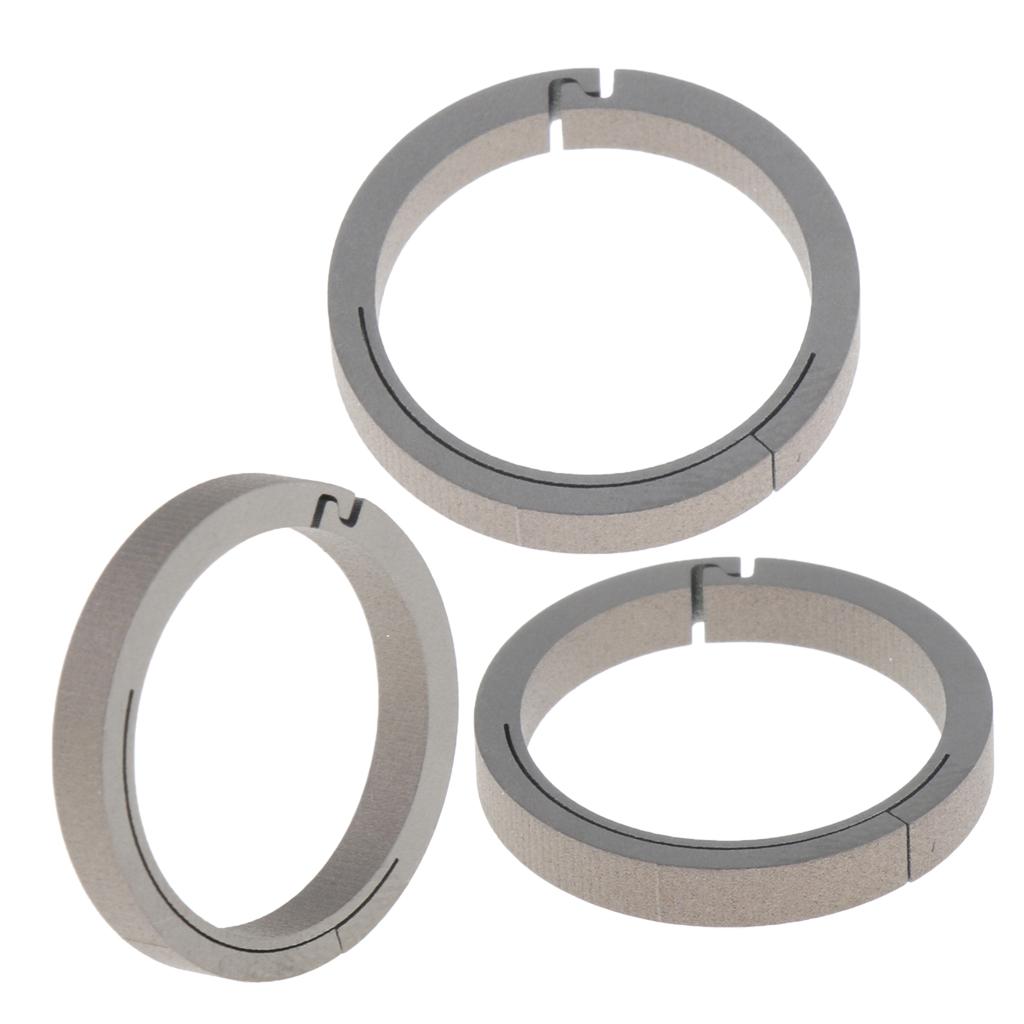 3pcs Titanium Round Carabiners Keychain Snap Hook Buckle Clip 22mm Silver