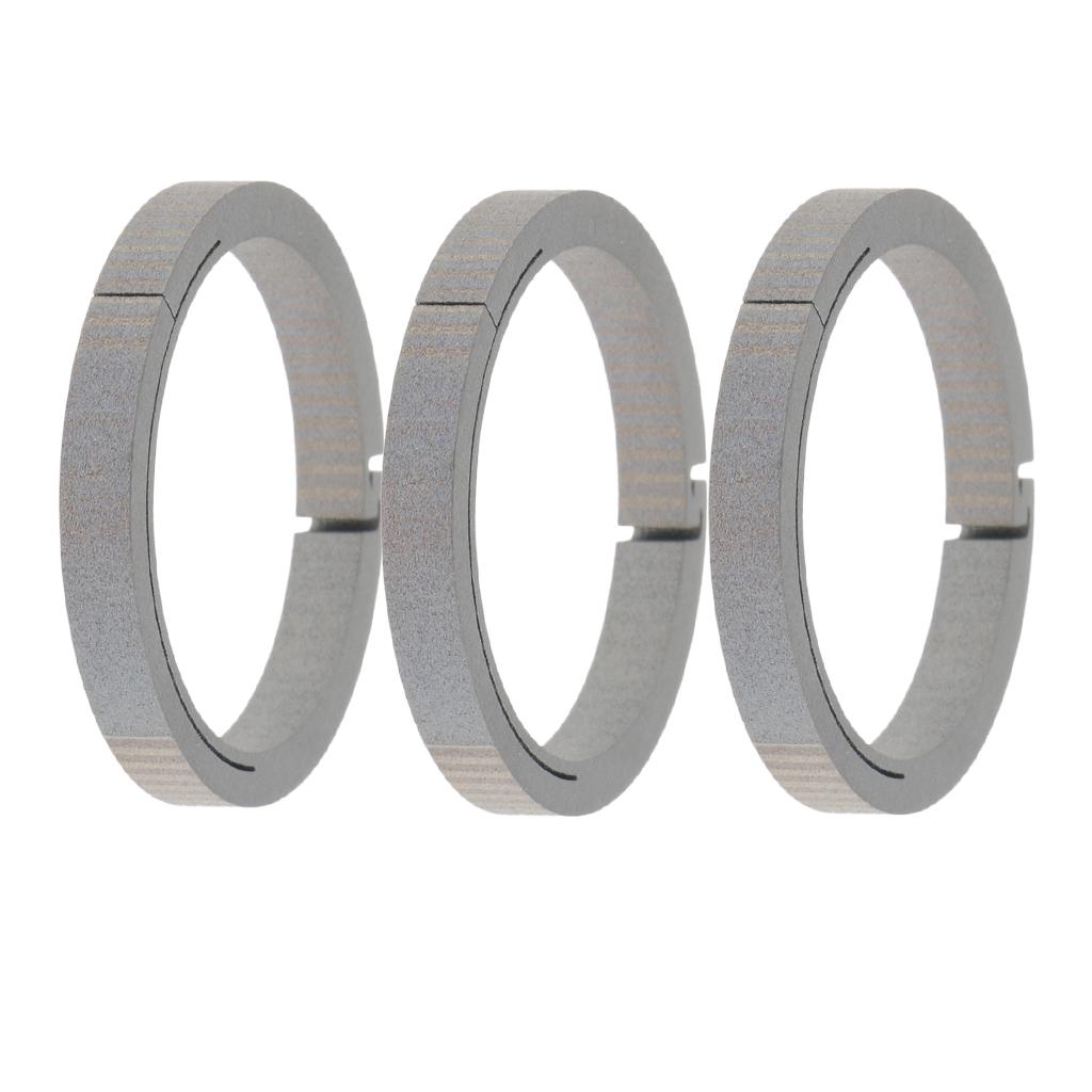 3pcs Titanium Round Carabiners Keychain Snap Hook Buckle Clip 26mm Silver