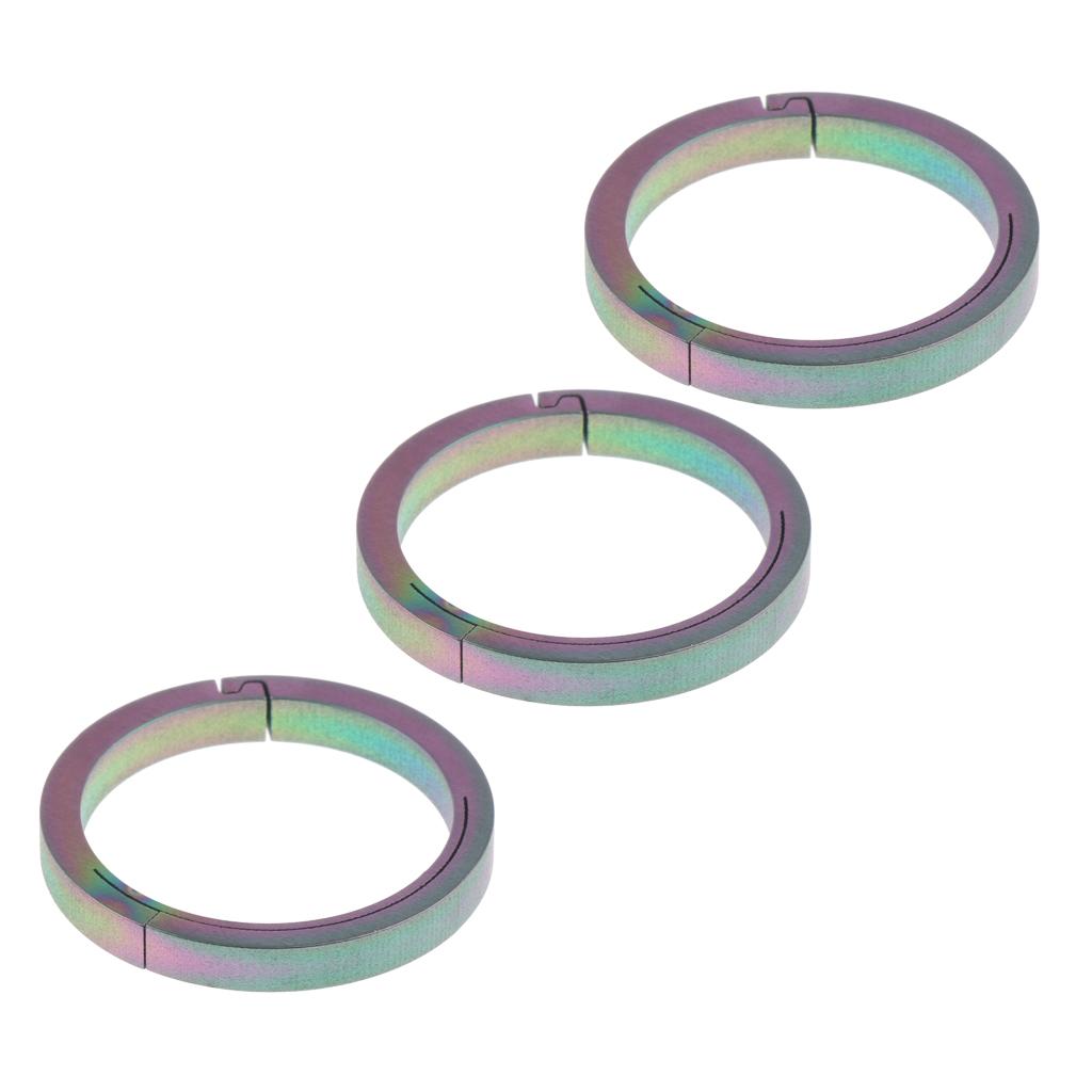 3pcs Titanium Round Carabiners Keychain Snap Hook Buckle Clip 26mm Colorful