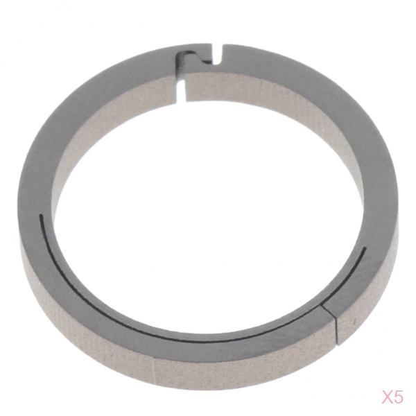 5pcs Titanium Round Keychain Carabiners Spring Snap Hook Clip Silver 22mm