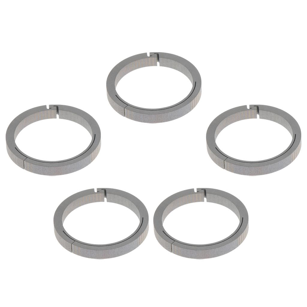5pcs Titanium Round Keychain Carabiners Spring Snap Hook Clip Silver 26mm