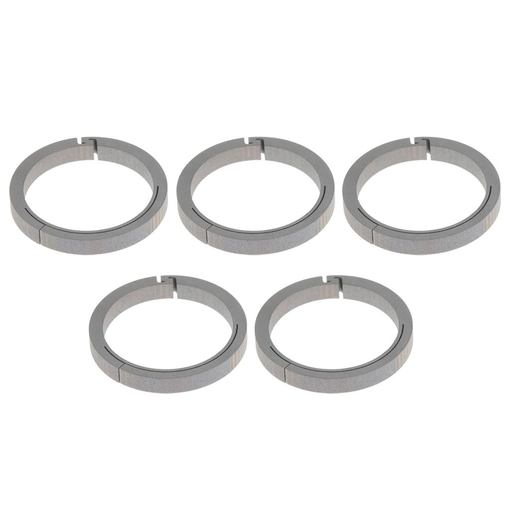 5pcs Titanium Round Keychain Carabiners Spring Snap Hook Clip Silver 26mm