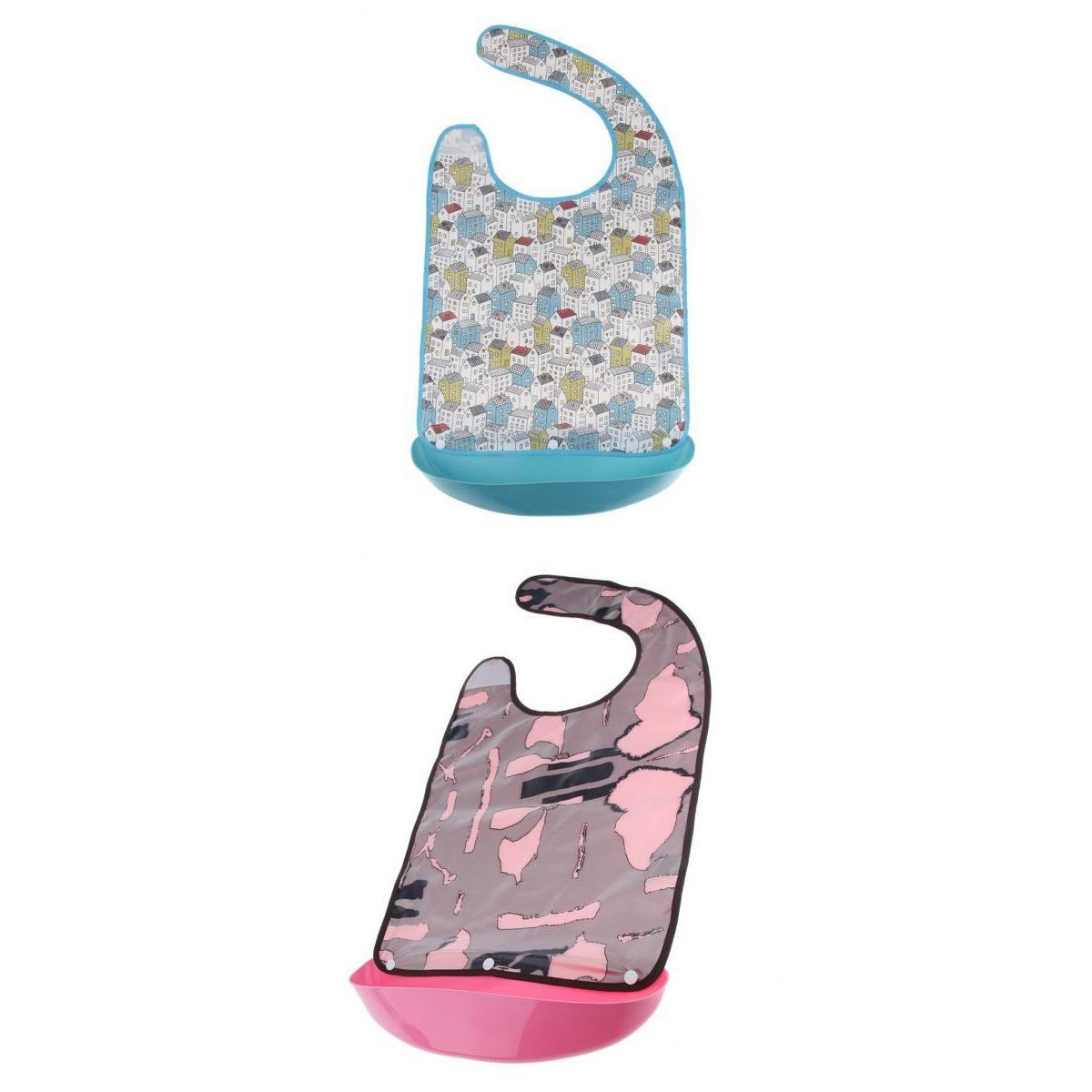 2 Pieces Extra Large Adult Bib Reusable Washable Clothing Mealtime Protector