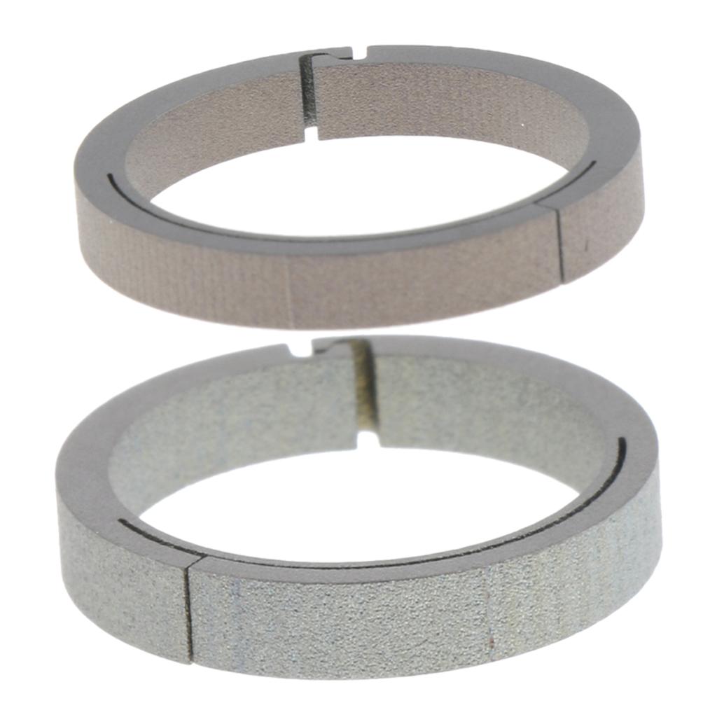 2pcs Titanium Round Carabiners Ring Buckle Snap Hook Keychain Clip Silver
