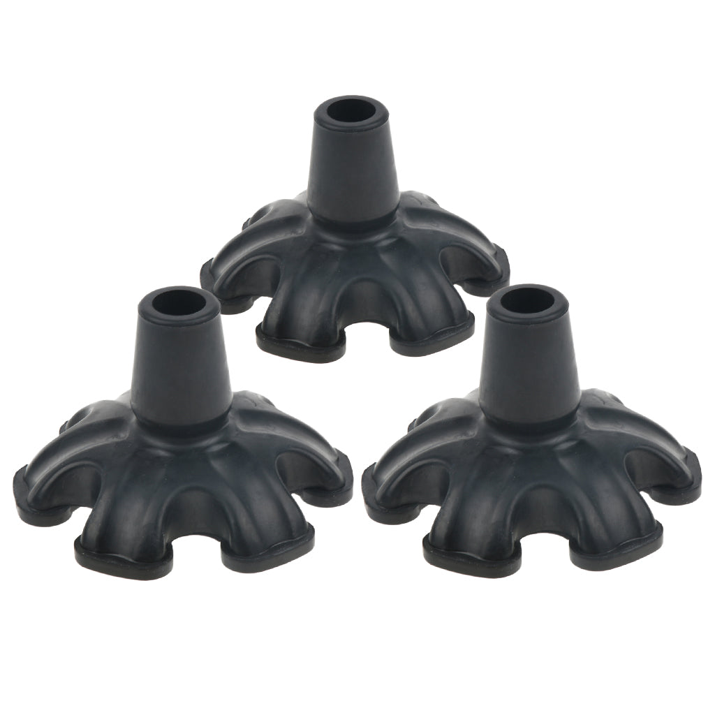 3pcs Anti Slip Rubber Replacement Tip For Cane Walking Stick Crutches 3/4 in