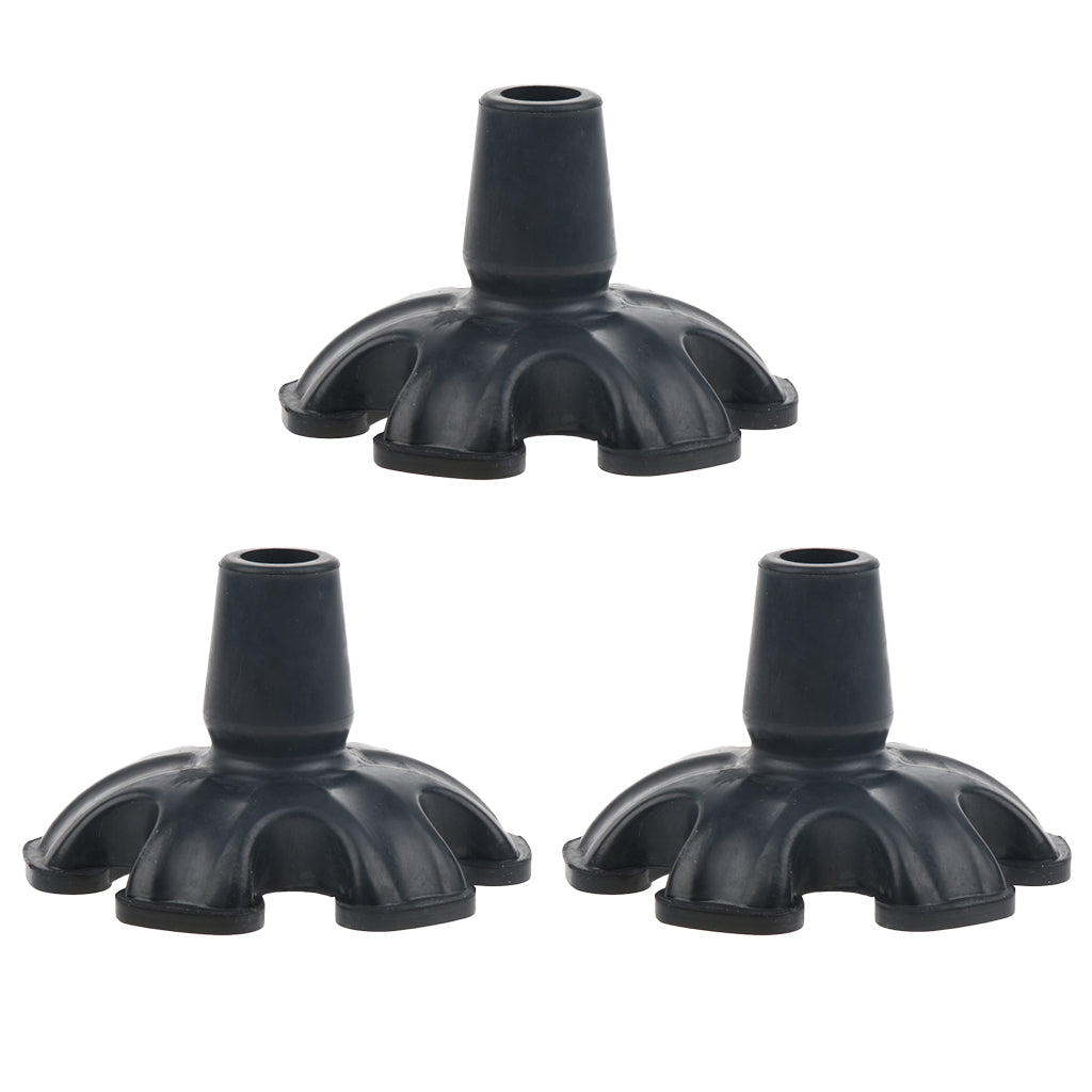 3pcs Anti Slip Rubber Replacement Tip For Cane Walking Stick Crutches 3/4 in