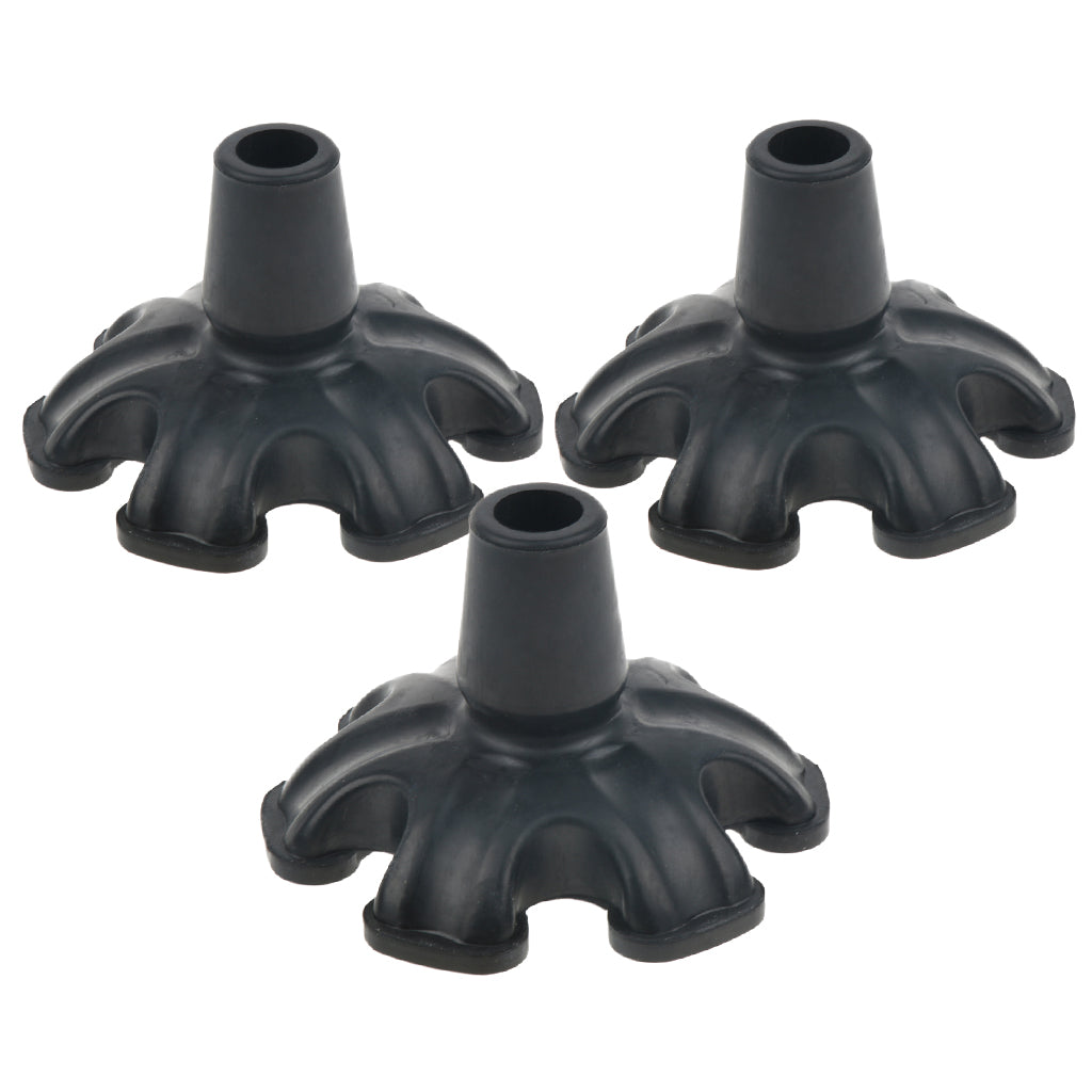 3pcs Anti Slip Rubber Replacement Tip For Cane Walking Stick Crutches 3/4 in