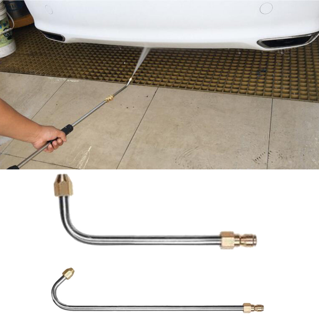 2 x Pressure Washer Lance Spray Wand 1/4'' Quick Release U Shape & 90 Degree