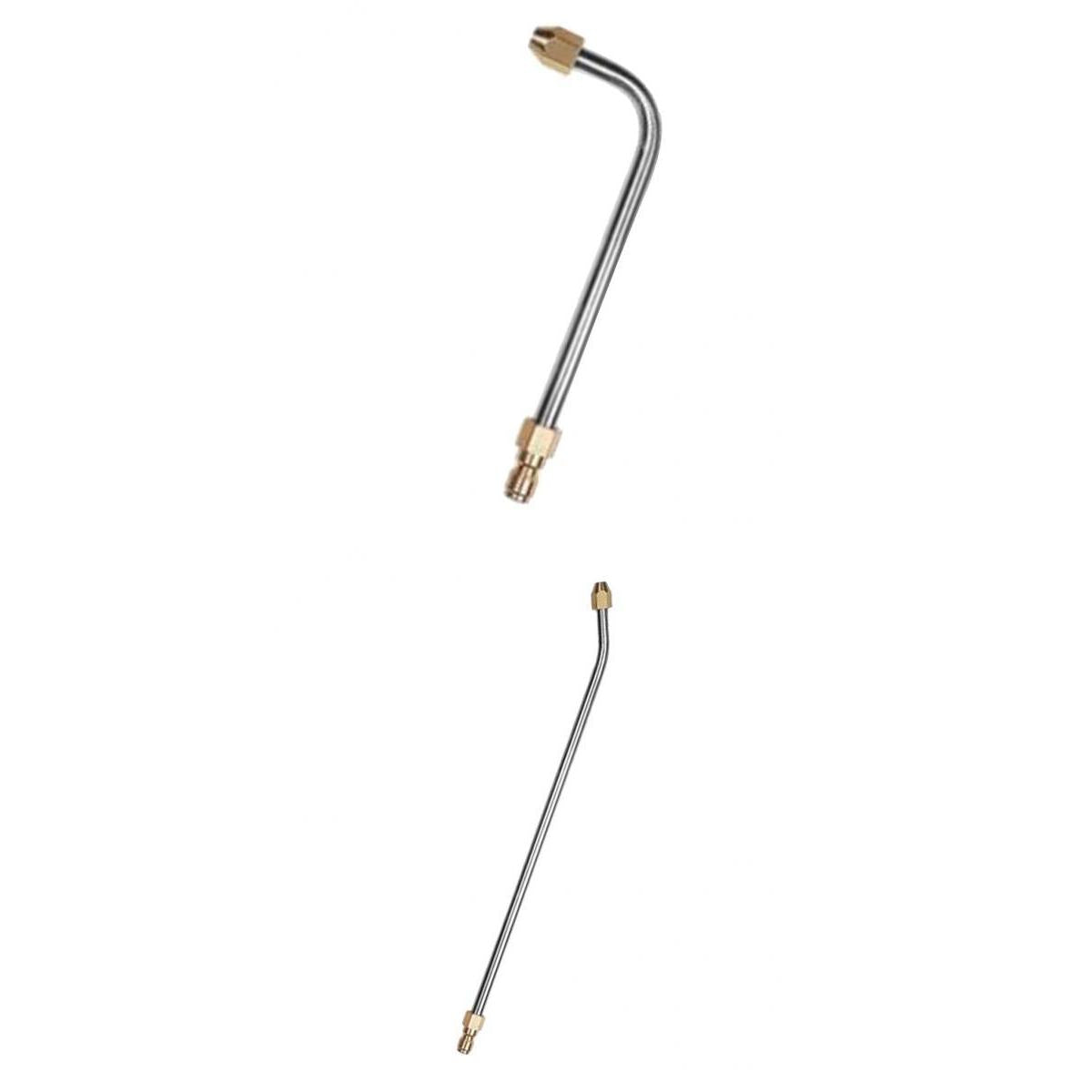2 x Metal Pressure Washer Nozzle Angled Lance Spray Wand 1/4'' Quick Release