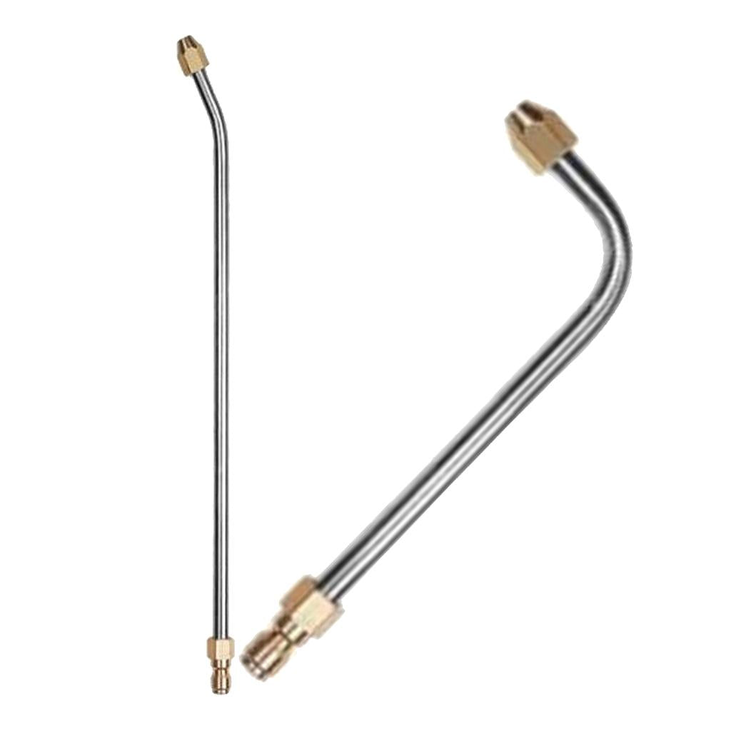 2 x Metal Pressure Washer Nozzle Angled Lance Spray Wand 1/4'' Quick Release
