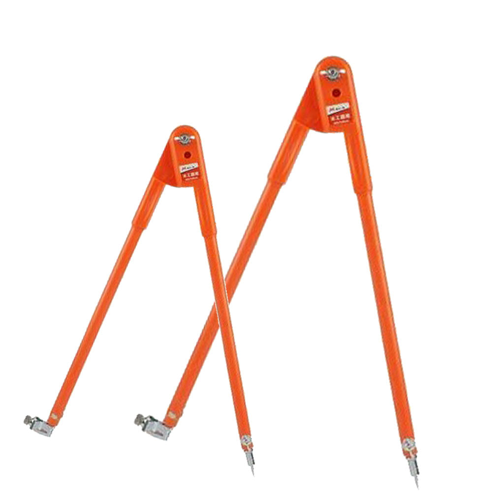 2x Carpenter Precision Pencil Compasses, Large Diameter with Pencil L&S