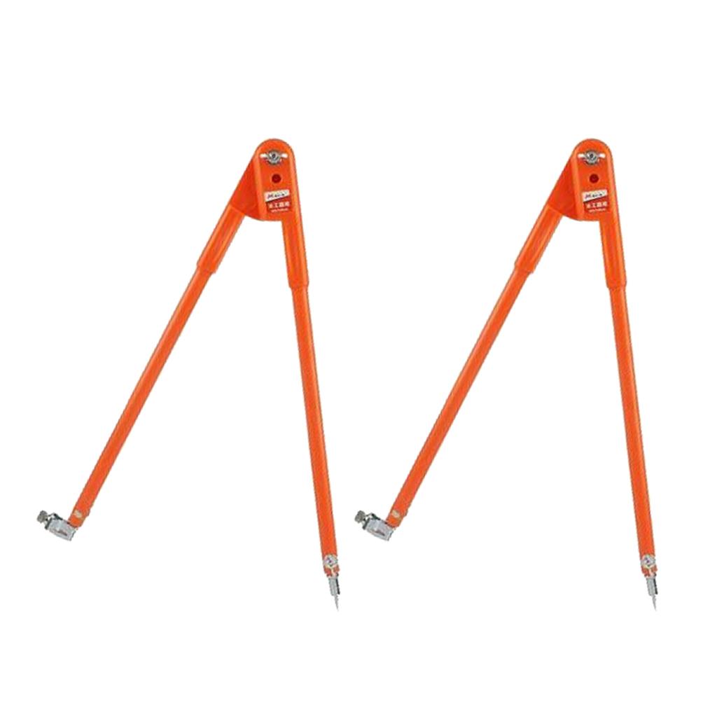 2pcs/set Carpenter Precision Pencil Compasses, Large Diameter with Pencil S