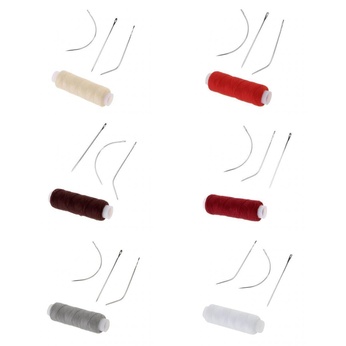 6pcs Cotton Hair Track Weft Weaving Sew Decor Thread for Hair Extension