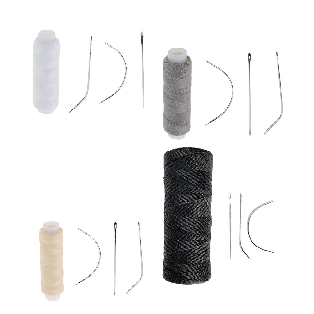 4pcs Cotton Hair Track Weft Weaving Sew Decor Thread for Hair Extensions