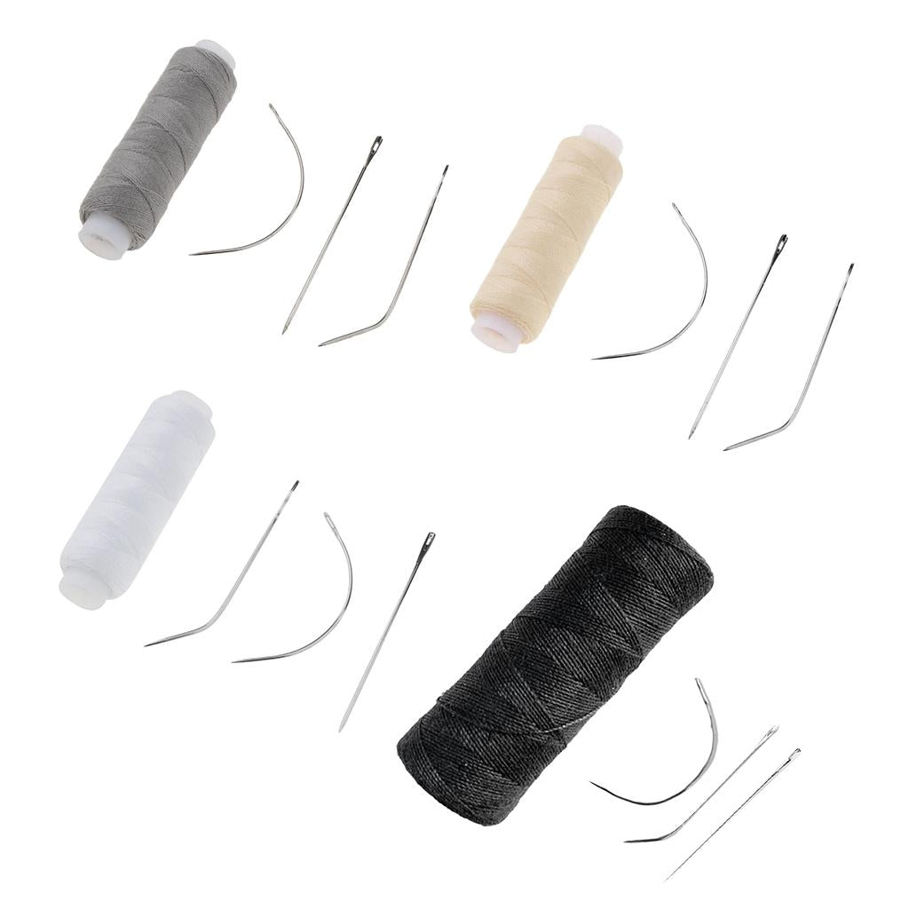 4pcs Cotton Hair Track Weft Weaving Sew Decor Thread for Hair Extensions
