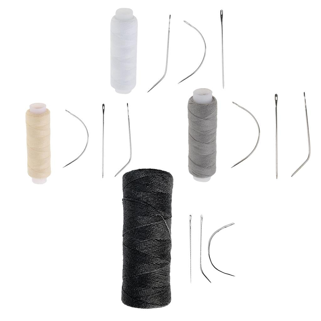 4pcs Cotton Hair Track Weft Weaving Sew Decor Thread for Hair Extensions