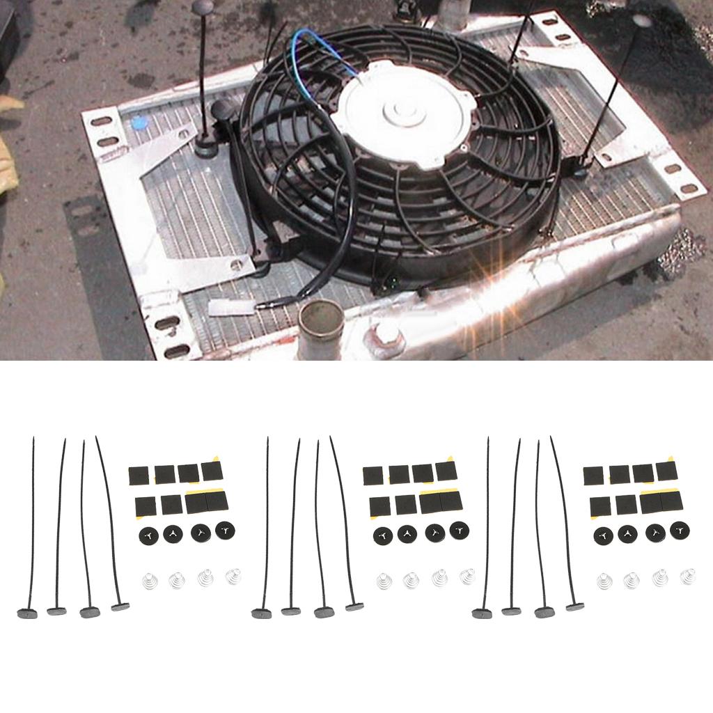 3Set Electric Radiator Fan Ties Straps Mounting Kit Universal Strap Tie Fans