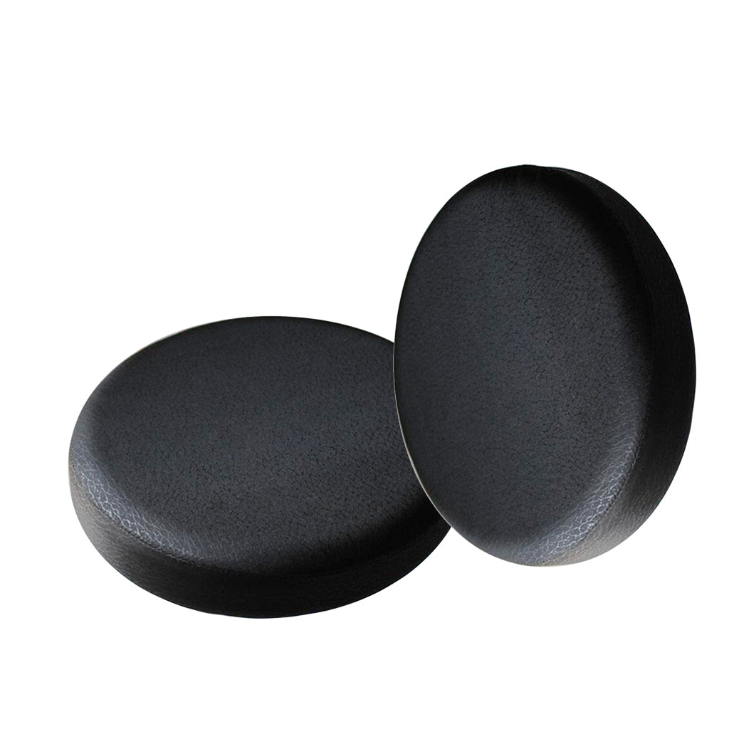 2xBar Stool Cover Round Lift Chair Seat Sleeve Salon Black_35x10cm