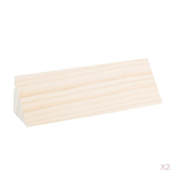 2 Pieces Triangle Plain Wood Hook Dangle Earrings Jewelry Display Holder