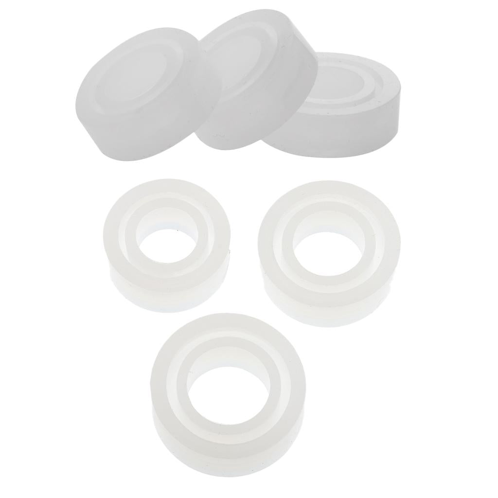 6 Pieces Assorted Round DIY Craft Silicone Ring Mold Jewelry Making