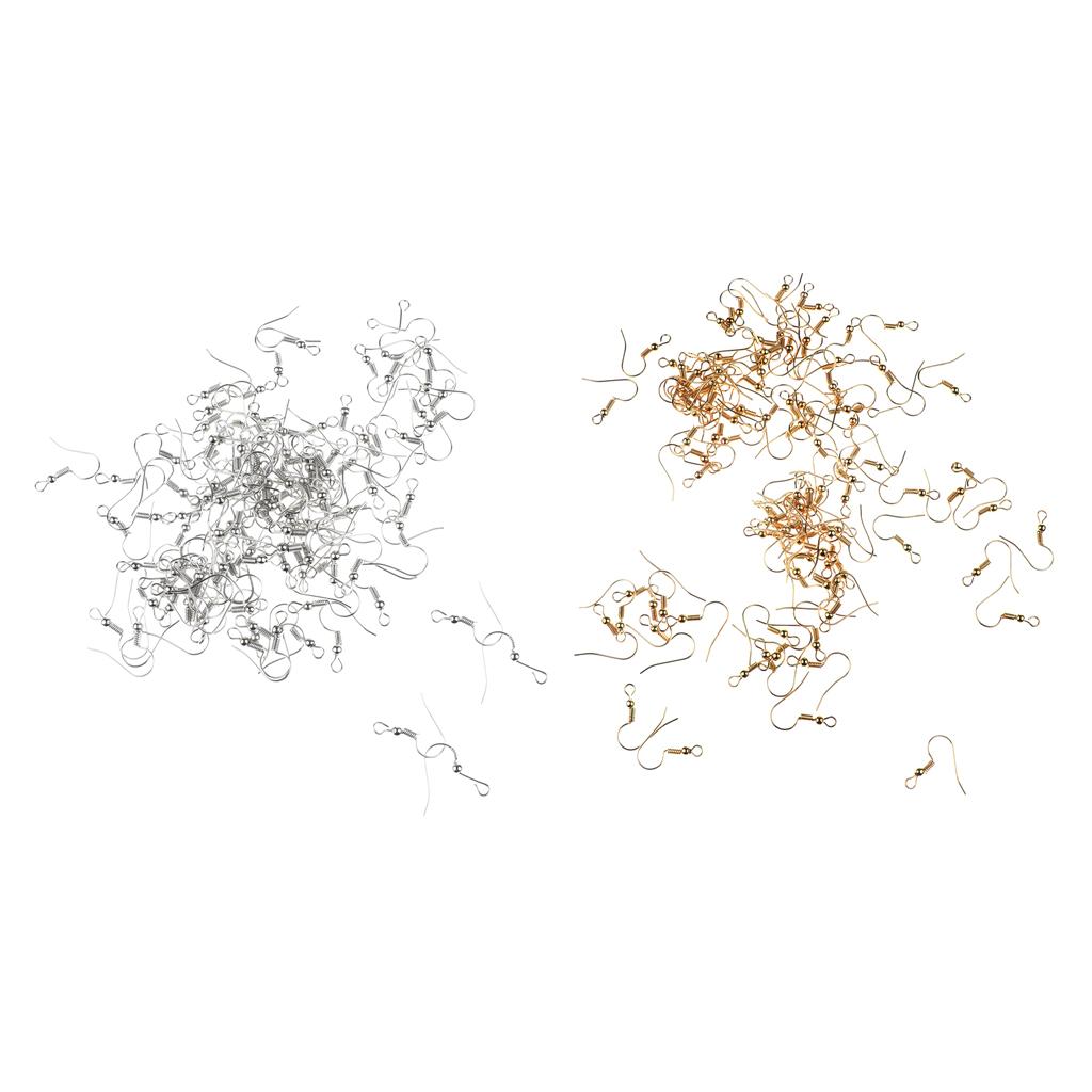 200Pieces Iron Earring Fish Hooks Ear wires for DIY Earring Jewelry Findings