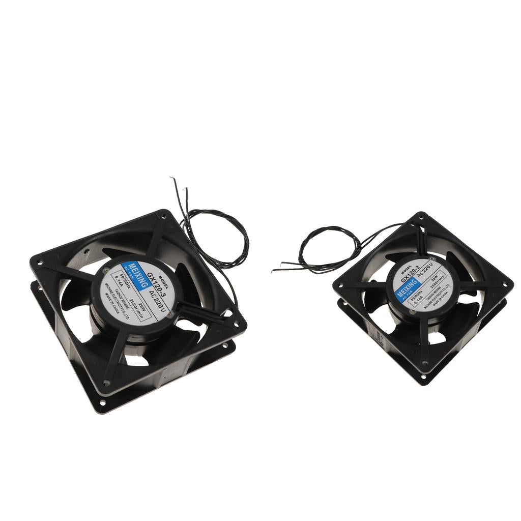 2Pcs Welding Fan 50Hz 26W Miniature Cooling Fan Bare Wire No Interface Black