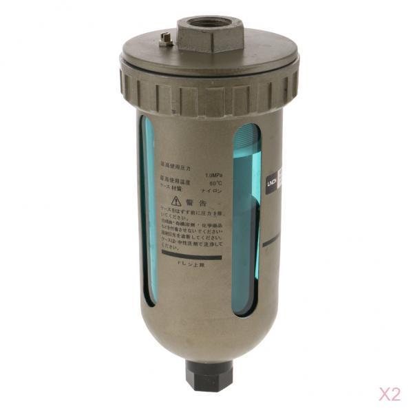 2Pcs AD402-04 Auto Air Drain Filter Compressor Water Moisture Trap Separator