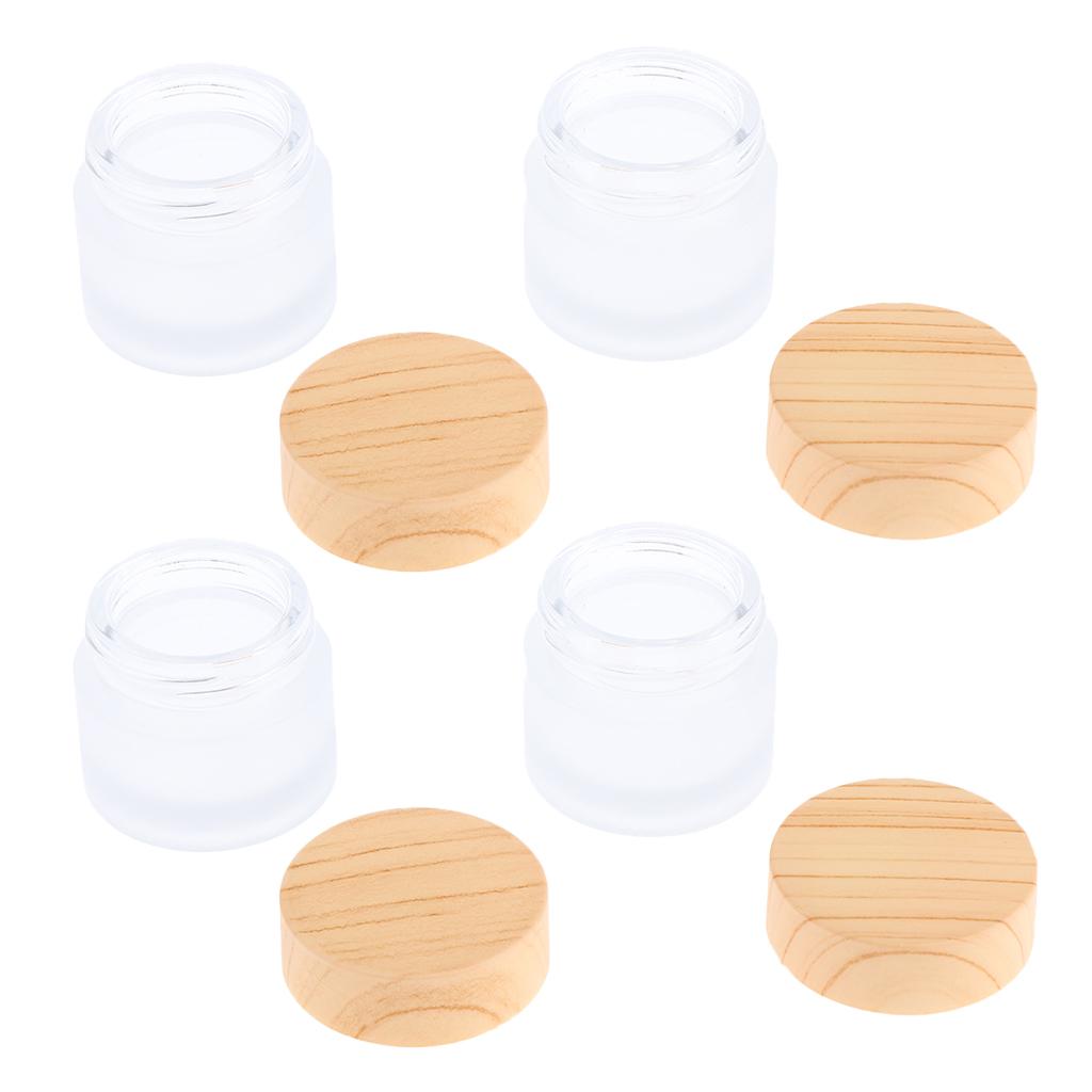 4x Mini Sample Bottles Cosmetic Makeup Jar Pot Cream Lip Balm Containers 10g