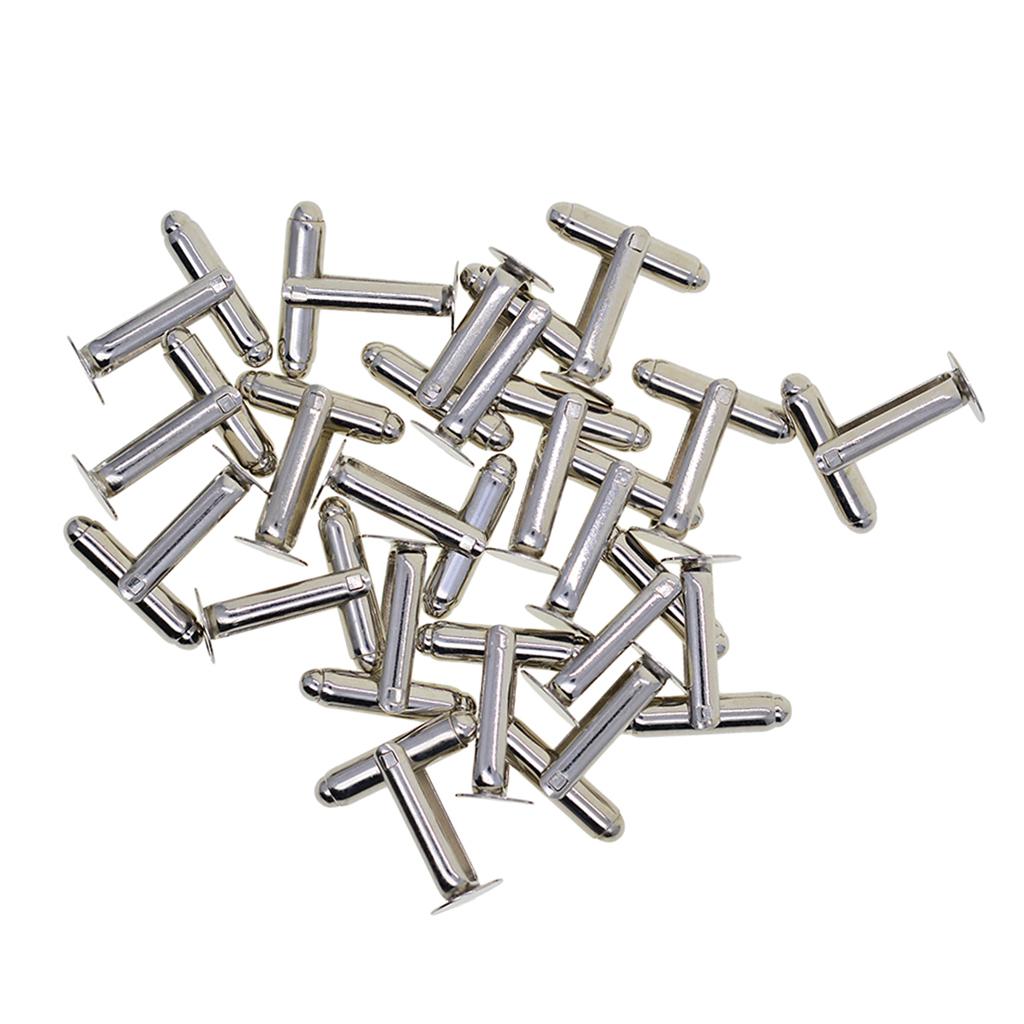 30x 8/15mm Blank Round Cabochon Cuff Link Settings Bases DIY Formal Cufflink