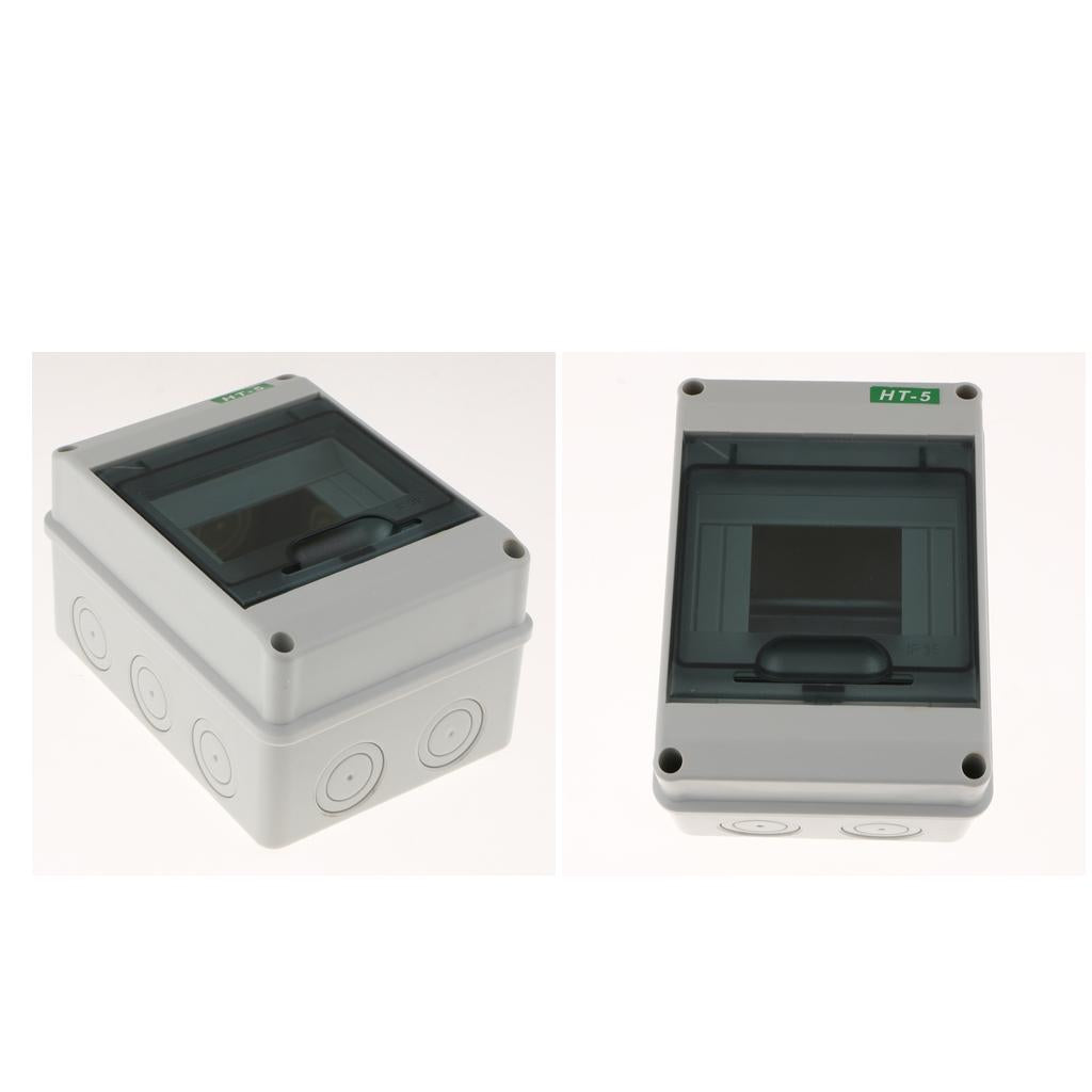 2Pcs Plastic Distribution Box for Circuit Breaker Indoor On the Wall 5WAYS
