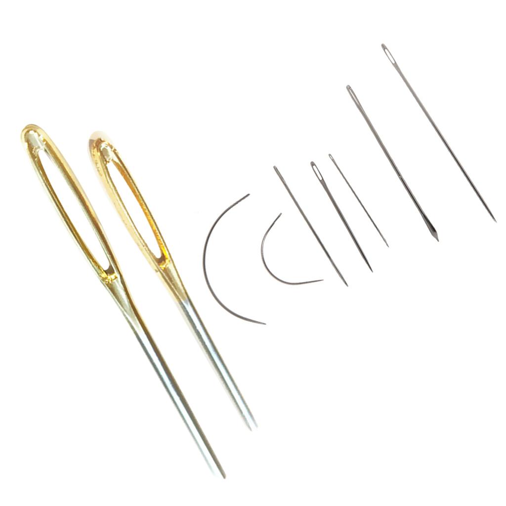 9pcs Sewing Needles Repair Kit Upholstery Carpet Leather Curved Canvas