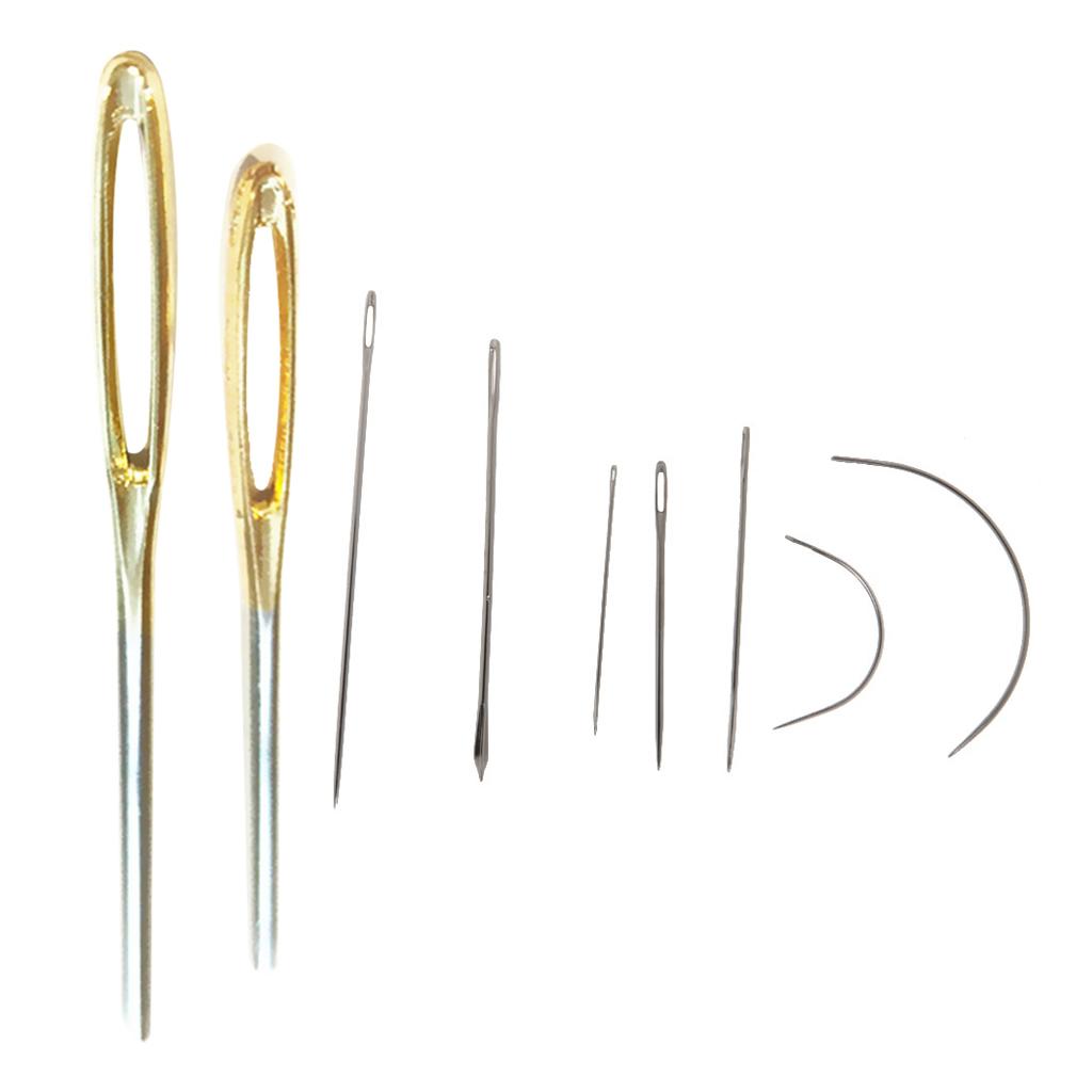 9pcs Sewing Needles Repair Kit Upholstery Carpet Leather Curved Canvas
