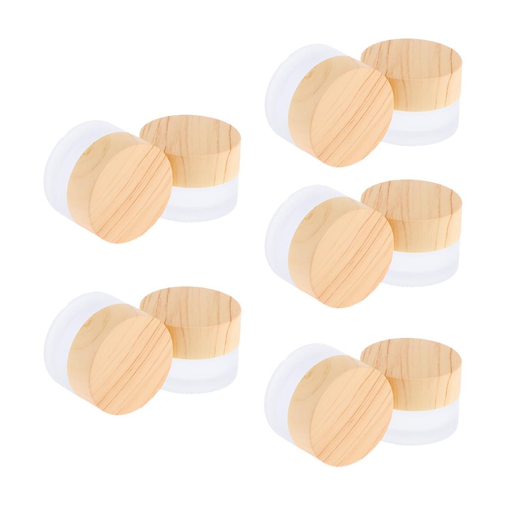 10x Mini Sample Bottle Cosmetic Makeup Jar Pot Cream Lip Balm Containers 5g