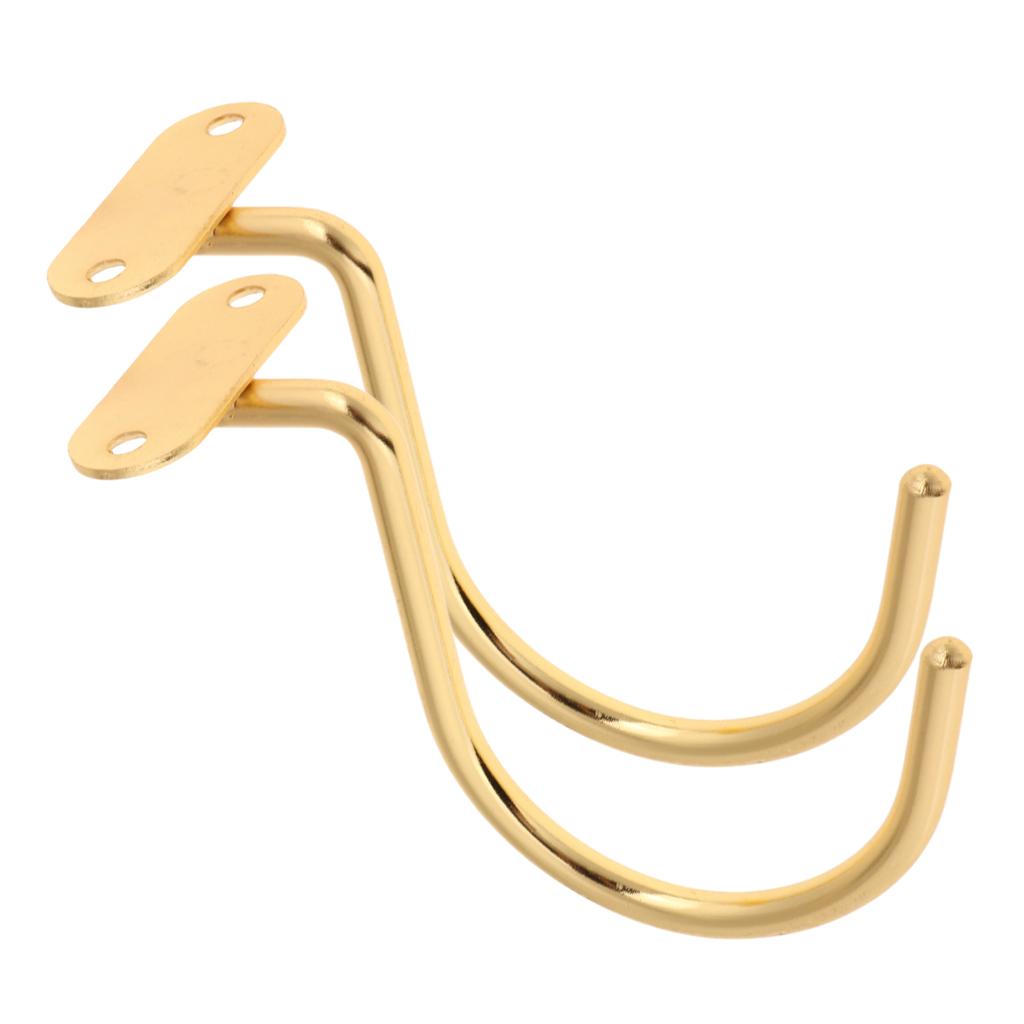 2pcs Brass Snooker Billiard Table Cue Rack Hook to Hold Bridge Pool Rack