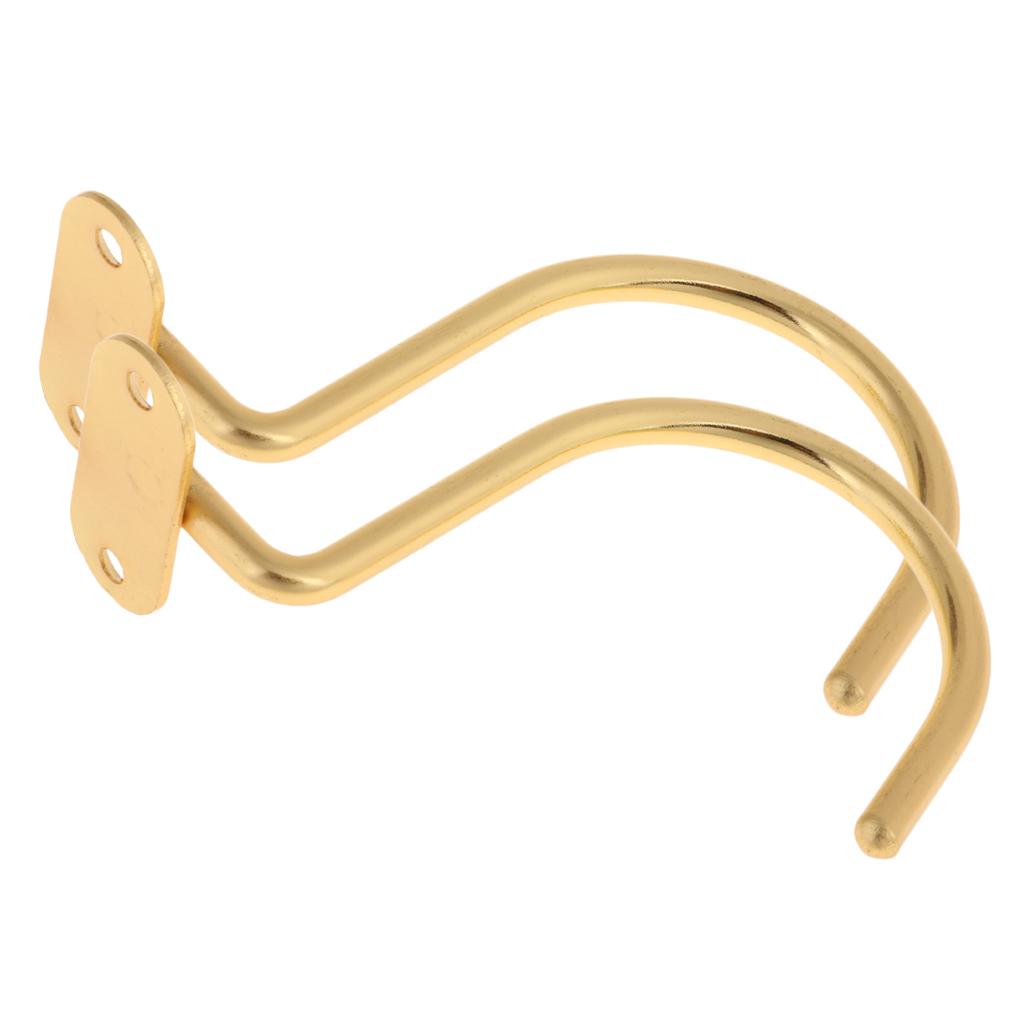 2pcs Brass Snooker Billiard Table Cue Rack Hook to Hold Bridge Pool Rack