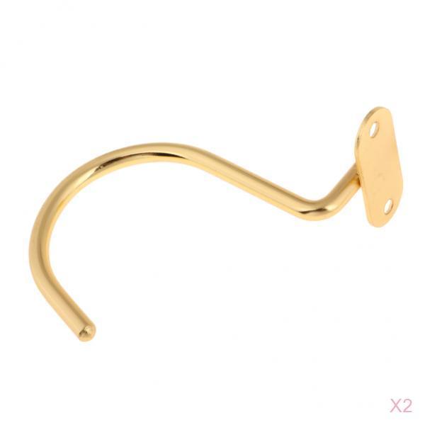 2pcs Brass Snooker Billiard Table Cue Rack Hook to Hold Bridge Pool Rack