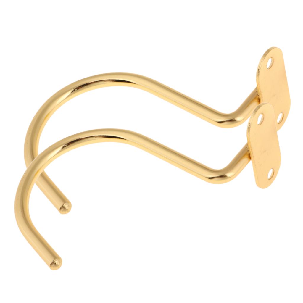 2pcs Brass Snooker Billiard Table Cue Rack Hook to Hold Bridge Pool Rack
