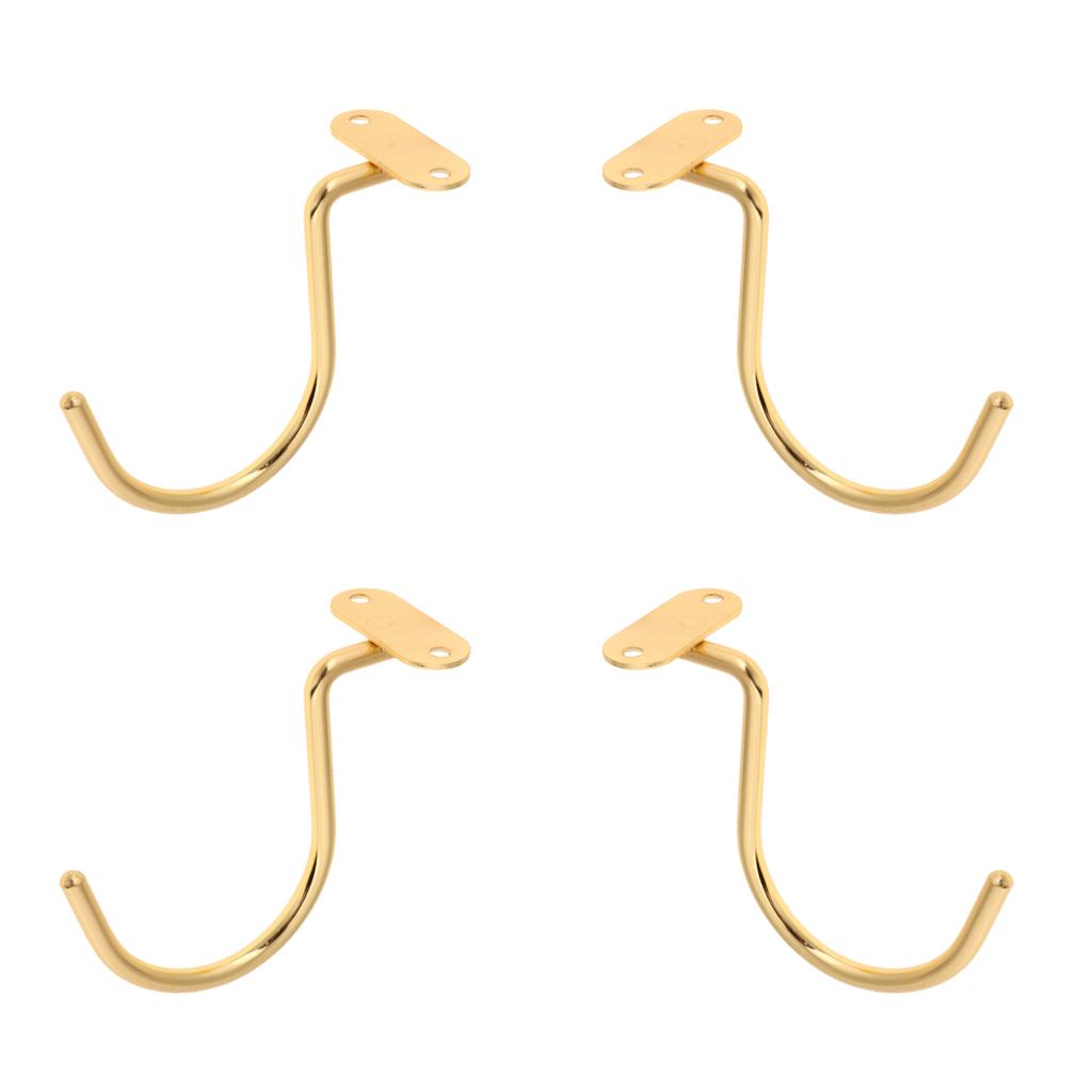 4pcs Brass Snooker Billiard Table Cue Rack Hook to Hold Bridge Pool Rack Rod