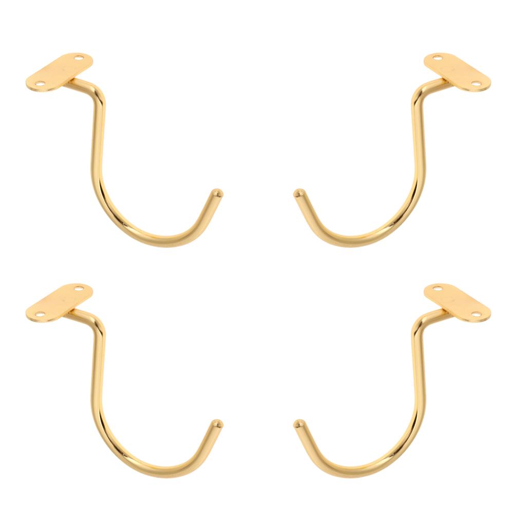 4pcs Brass Snooker Billiard Table Cue Rack Hook to Hold Bridge Pool Rack Rod