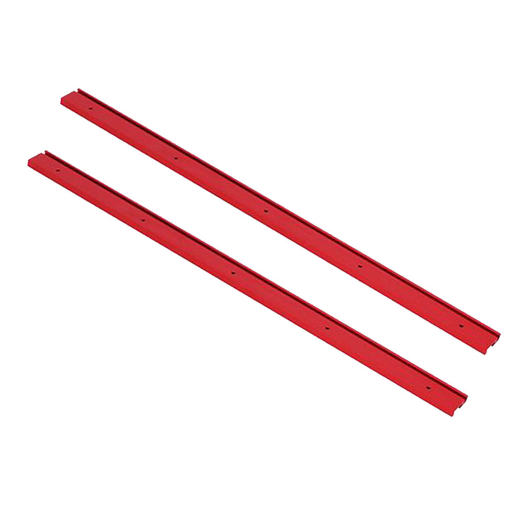 2x 600mm T-track Woodworking 45x12.8mm T-slot Miter Track Red Aluminum Alloy