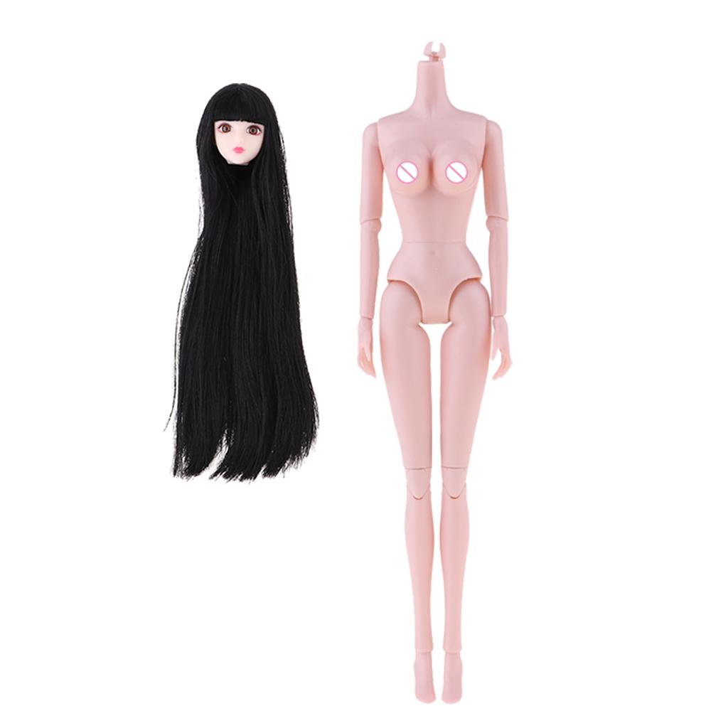 1/6 BJD Doll Nude Body Parts & Large Bust & Head Female Doll Custom Supplies