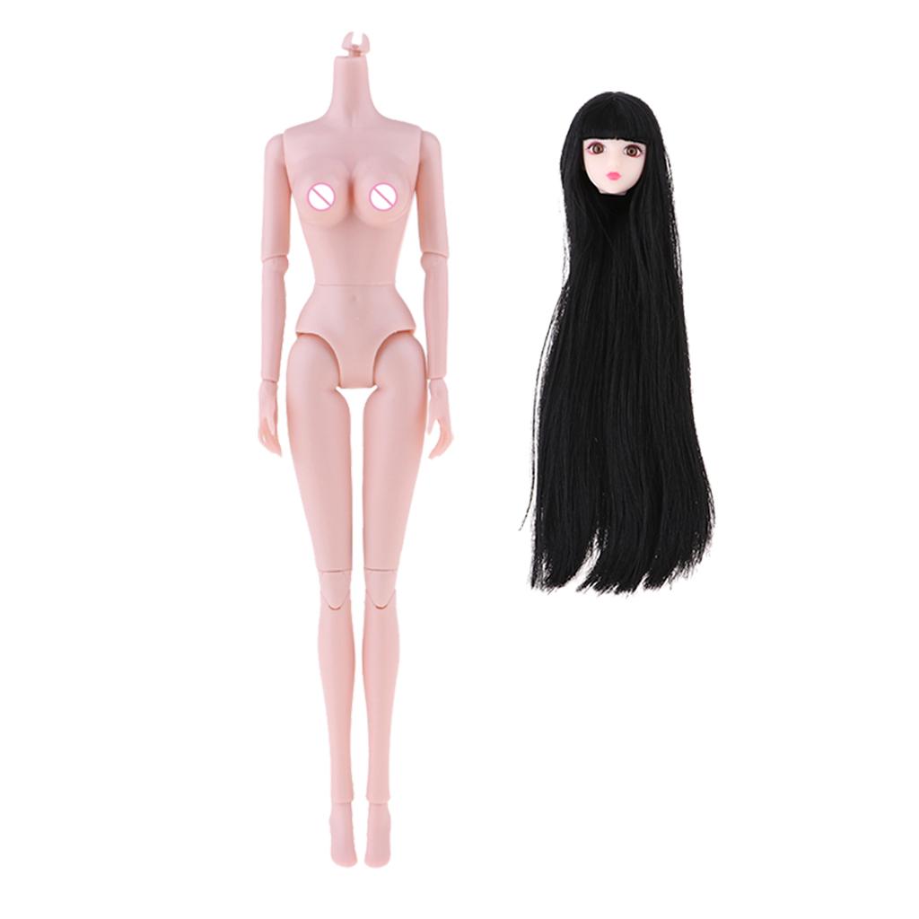 1/6 BJD Doll Nude Body Parts & Large Bust & Head Female Doll Custom Supplies