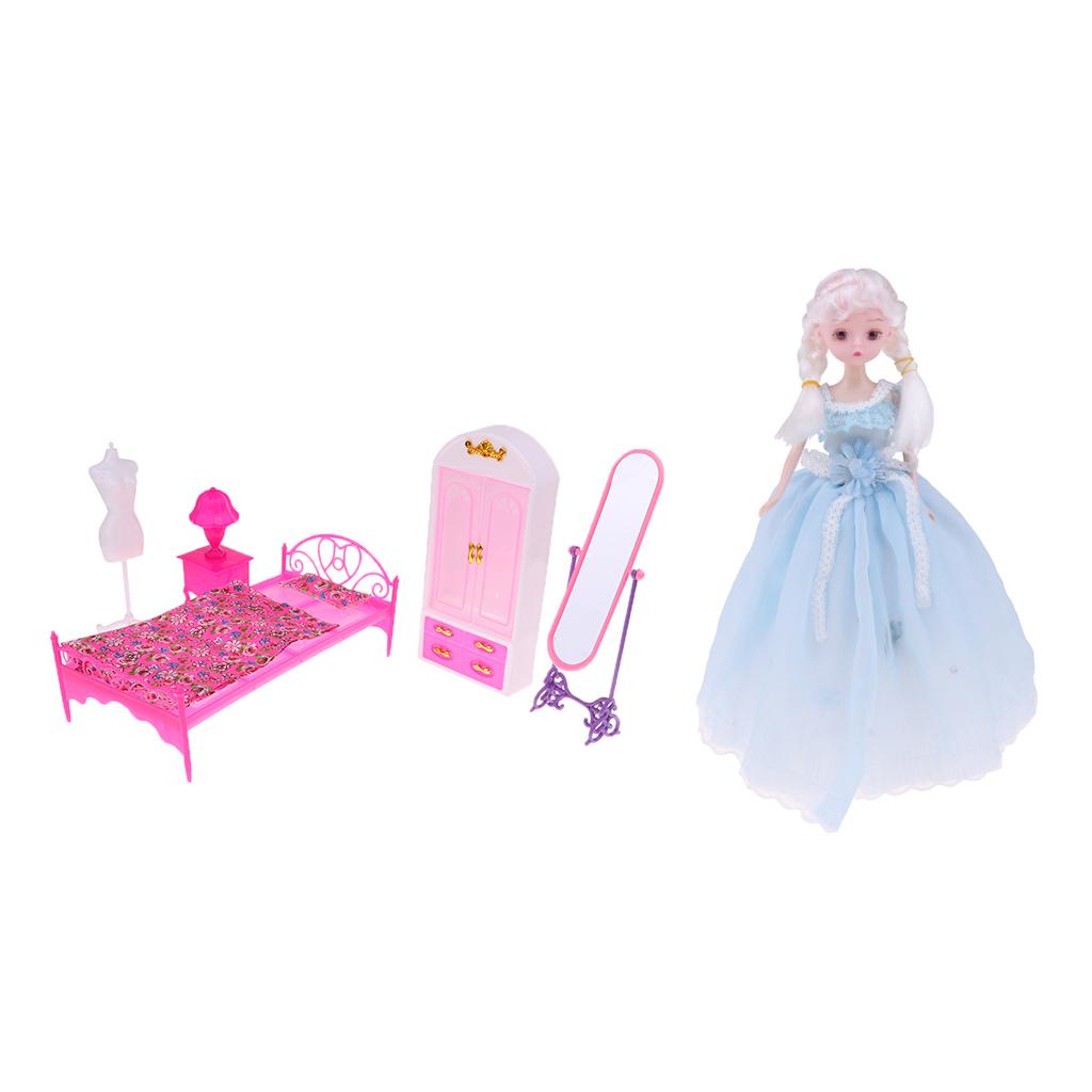 12inch Fashion Girl Doll With Mini Bedroom Furniture Set for Custom
