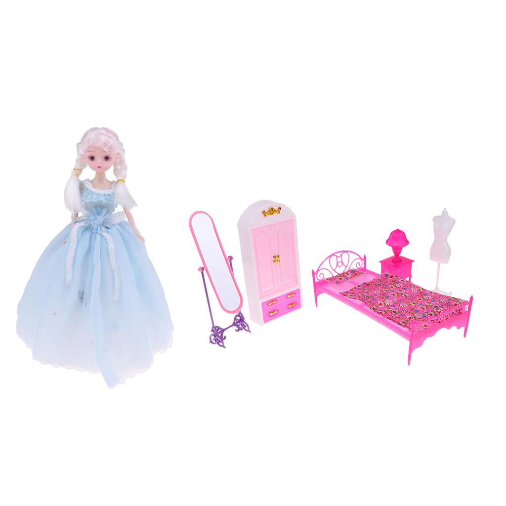 12inch Fashion Girl Doll With Mini Bedroom Furniture Set for Custom