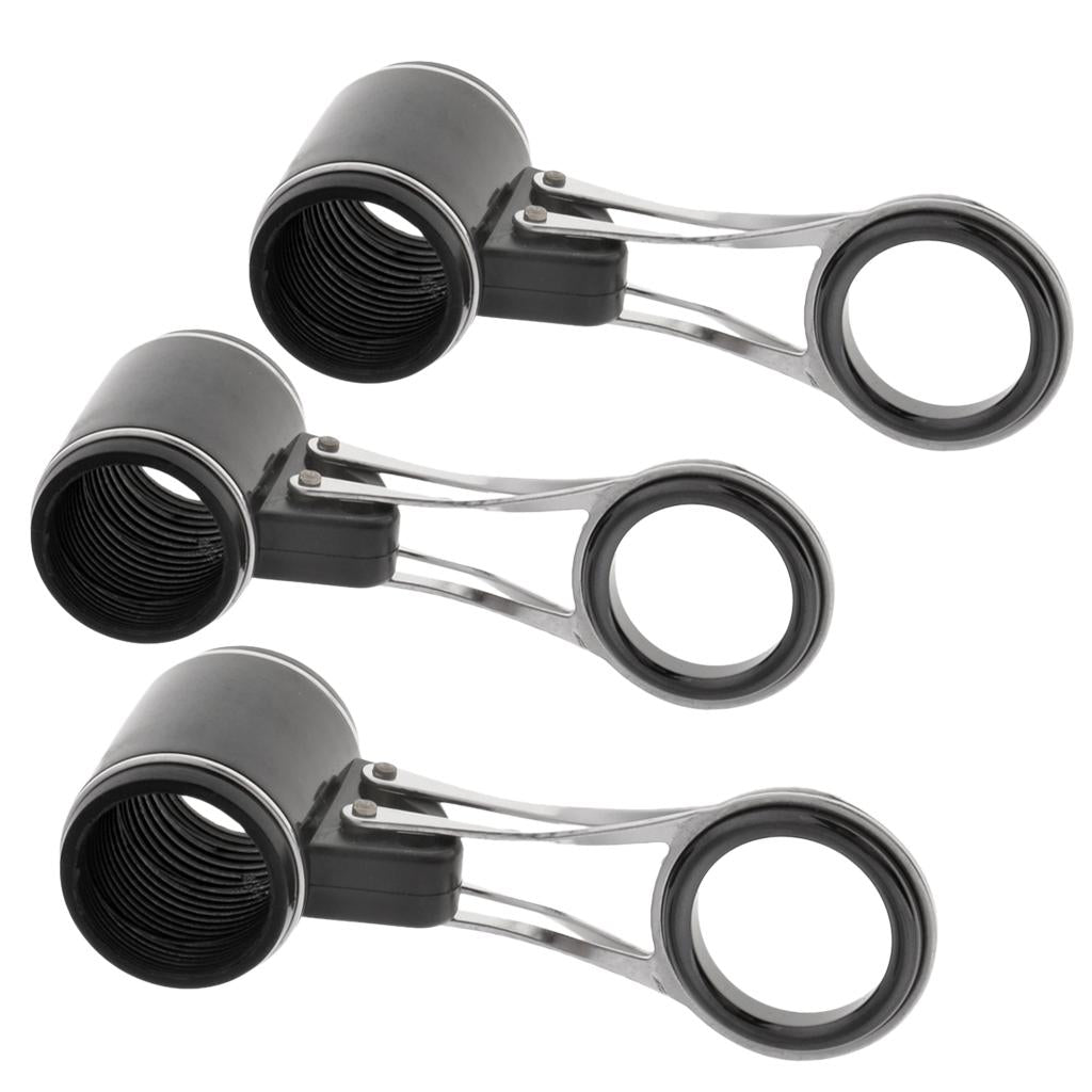 3pcs Folding Stainless Steel Fishing Rod Guides Rod Repair Kit DIY