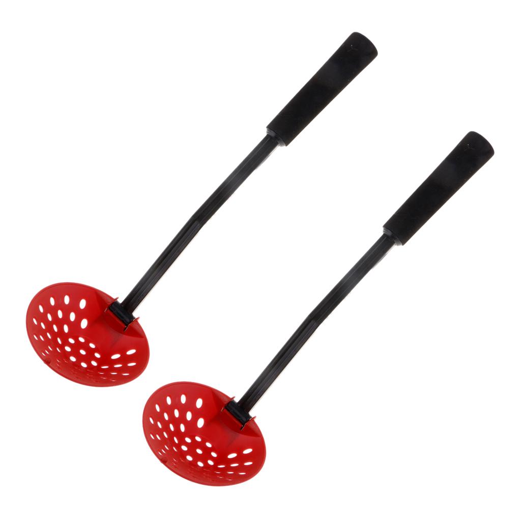 2pcs Foldable Plastic Ice Fishing Scooper Slush Skimmer Red