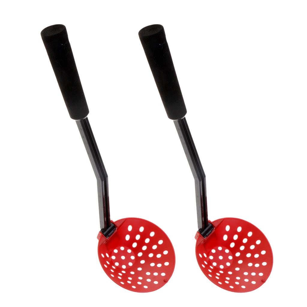 2pcs Foldable Plastic Ice Fishing Scooper Slush Skimmer Red